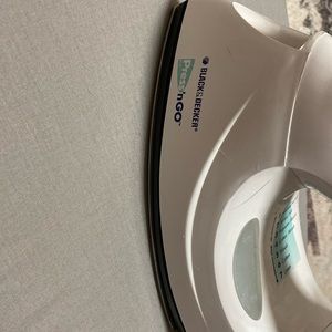 Black and Decker press n go iron. Tabletop ironing board.